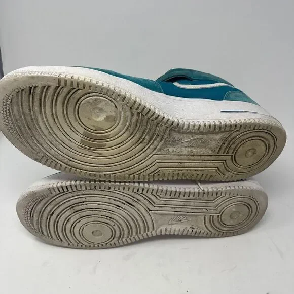 Nike Air Force Men's Mid 07 Lace-Up Tropical Teal High Top Sneakers Size 12